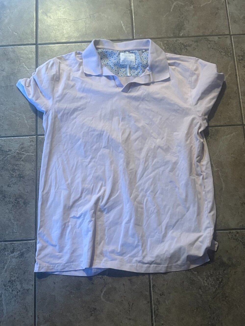 Denim And Flower Men's Pink Polo Shirt